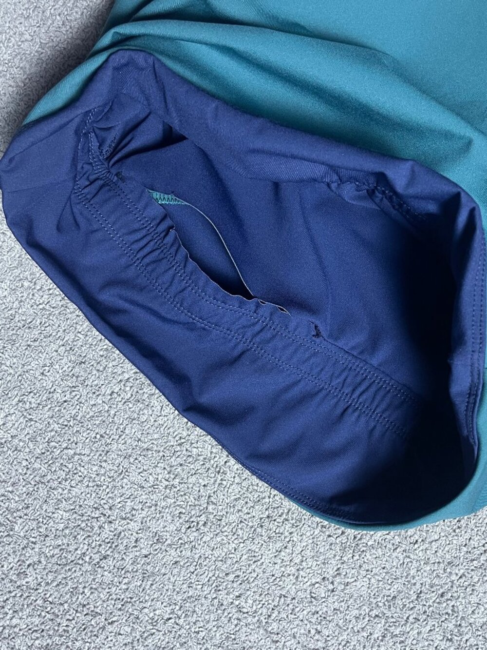 Tracksmith Bell Lap Crop Top Racerback Running Green/Blue Stripe Women's Medium - Picture 6 of 6